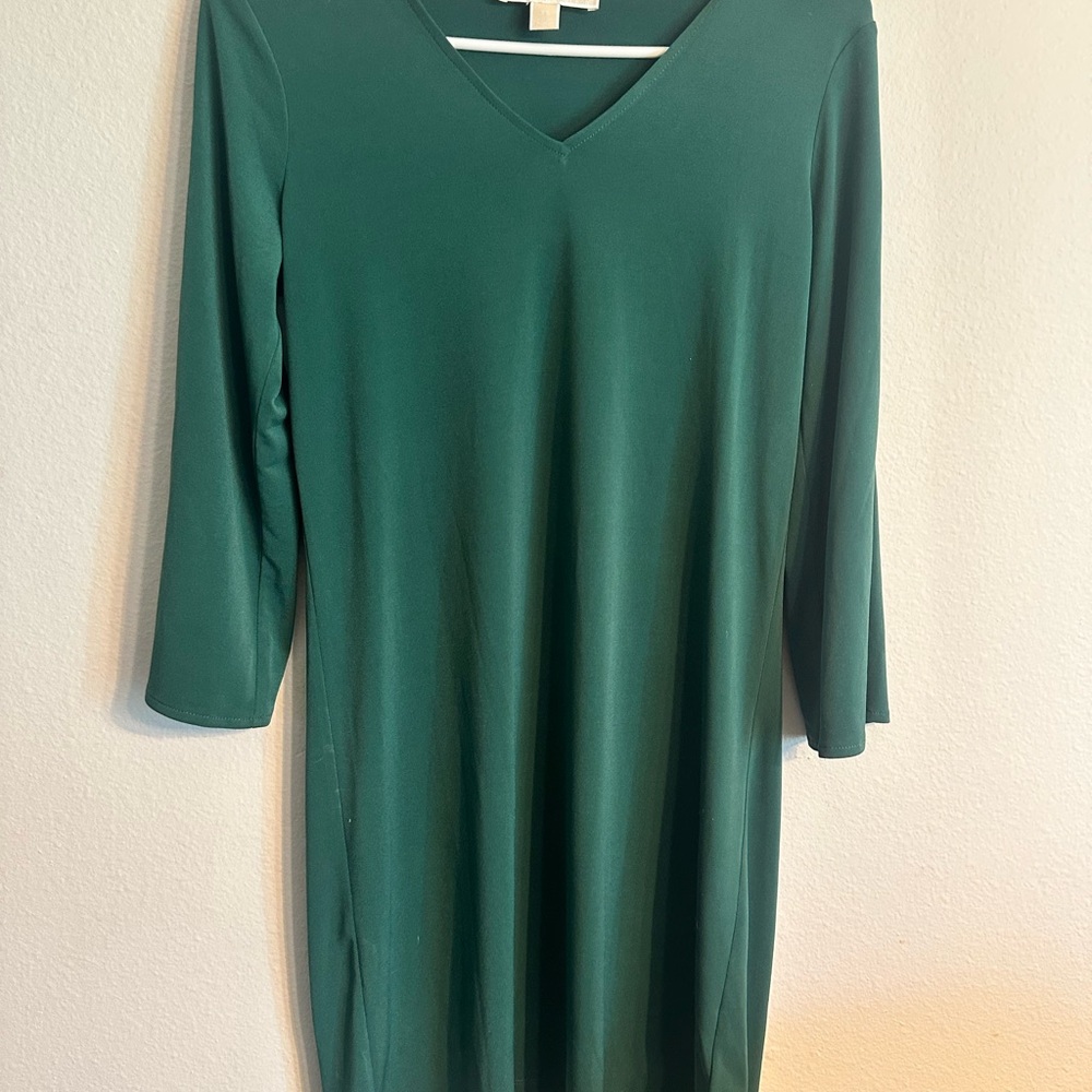 Michael Kors Women’s Dress Elegant Emerald Green Gold Chains Size XS